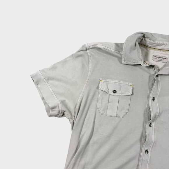 Tommy Bahama Jeans Mens XL Shirt Pima Cotton Spandex S/S Button Up Distressed - Picture 4 of 10
